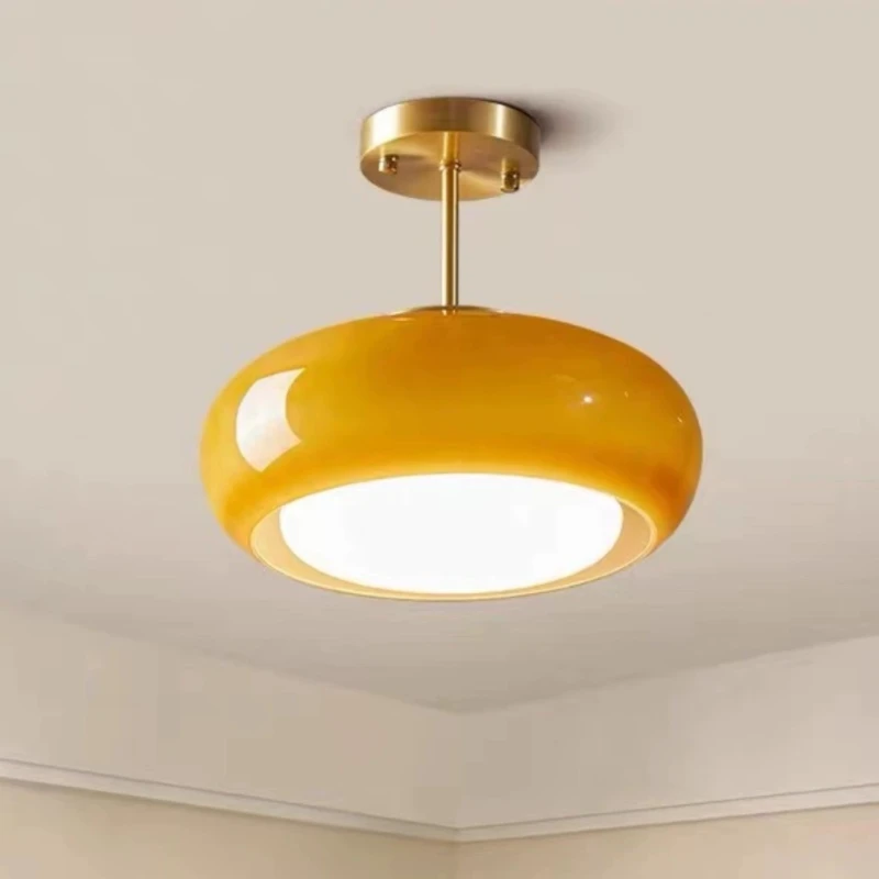Kitchen Gadgets Gold - Skromny Vintage szklany żyrandol sufitowy balkon